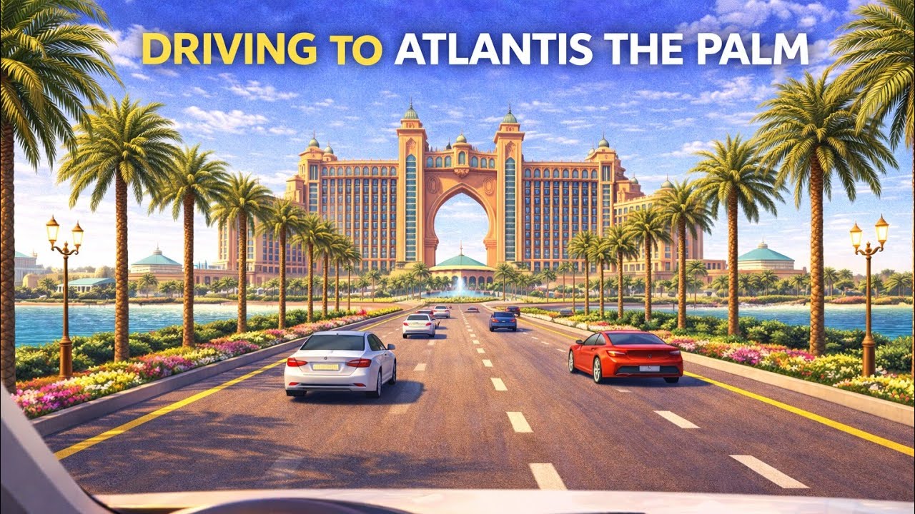 Driving to Atlantis the Palm @loveindubai 