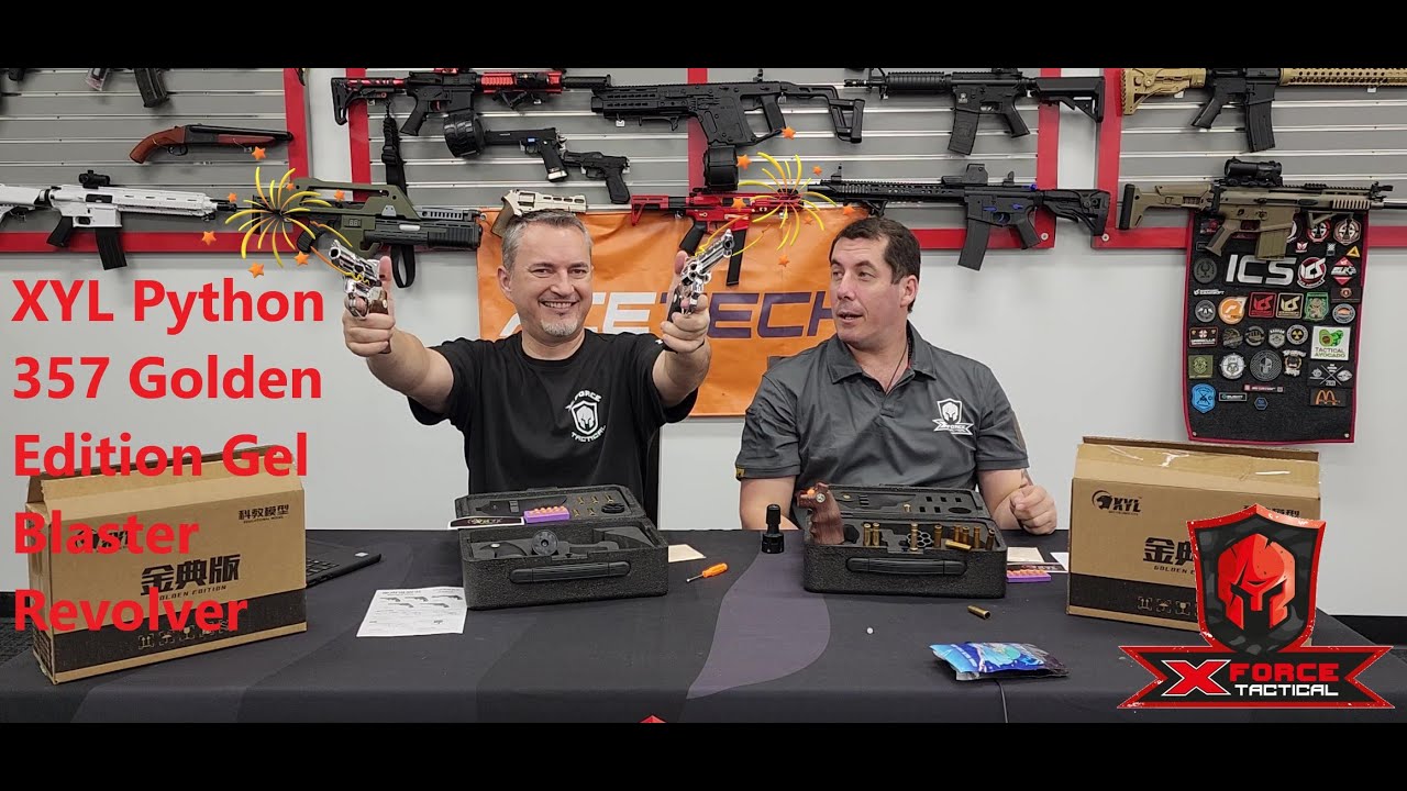 Гелевый бластер-револьвер XYL Python 357 Golden Edition от X-Force Tactical