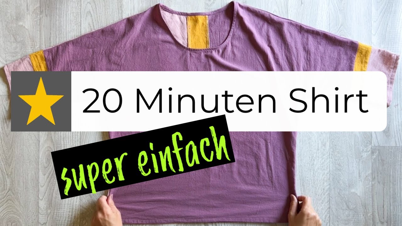 20 Minuten Shirt, Shirt aus 2 Teilen ist möglich und viele Varianten, nähen für Anfänger, DIY