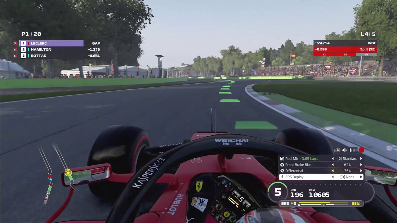 [F1 2019 GAMEPLAY #1] - Ferrari/Charles Leclerc (Monza)