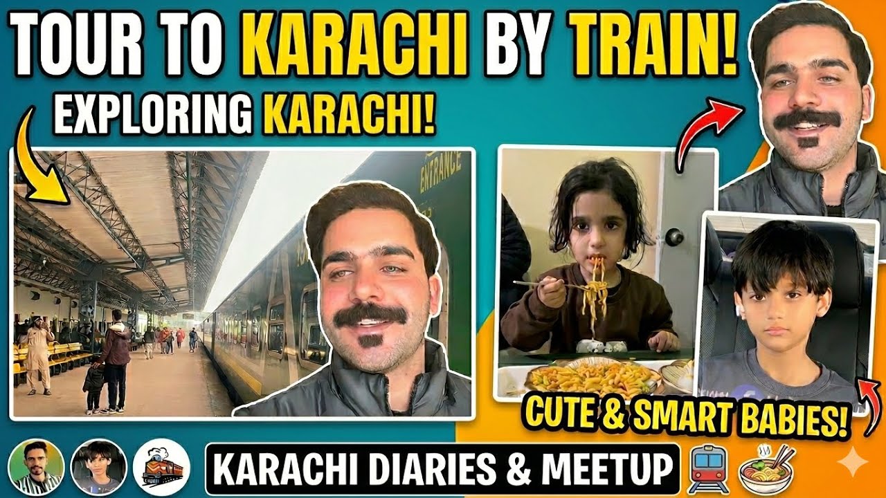 A Karachi tour..Train journey😍 Sea view🌅|Choudary Vibes| #explorepage #tourism #dailyvlog #karachi