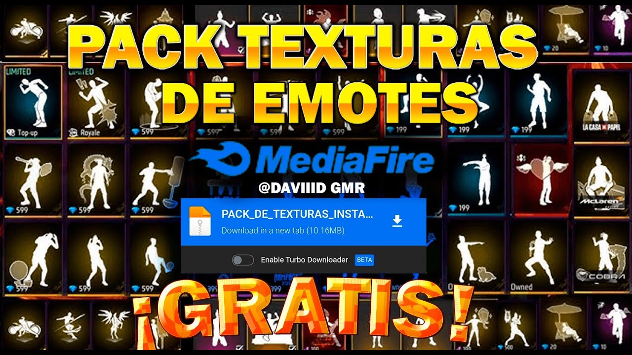 LINK DIRECTO!  PACK DE TEXTURA EMOTES FREE FIRE ATUALIZADO 2025 | EL MEJOR #1