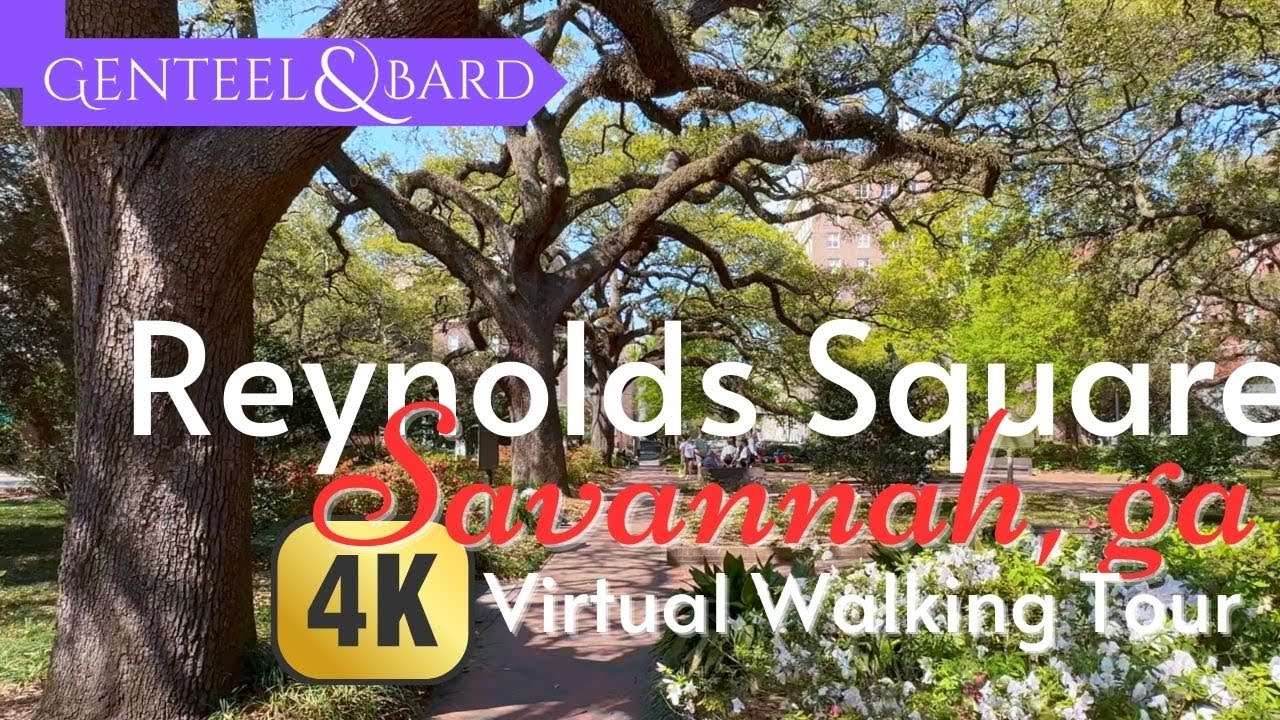 Savannah, Georgia's Reynolds Square, Virtual Walking Tour [4K Ultra HD/60fps]