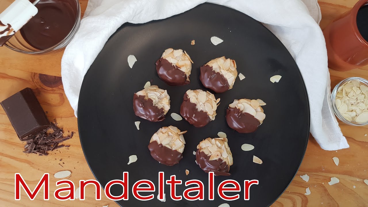 Mandeltaler = einfache Mandelhörnchen | Marzipangebäck | einfach und schnell