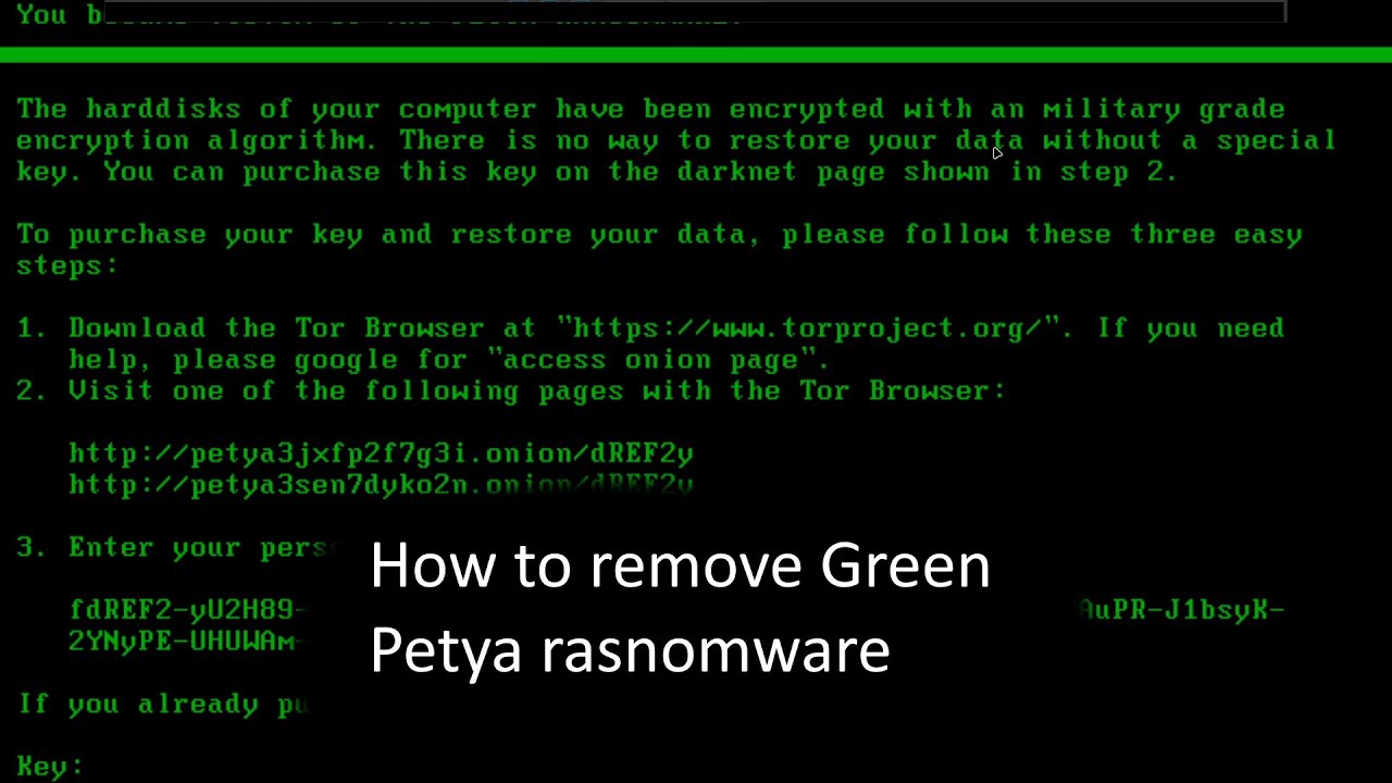 How to remove Green Petya Ransomware