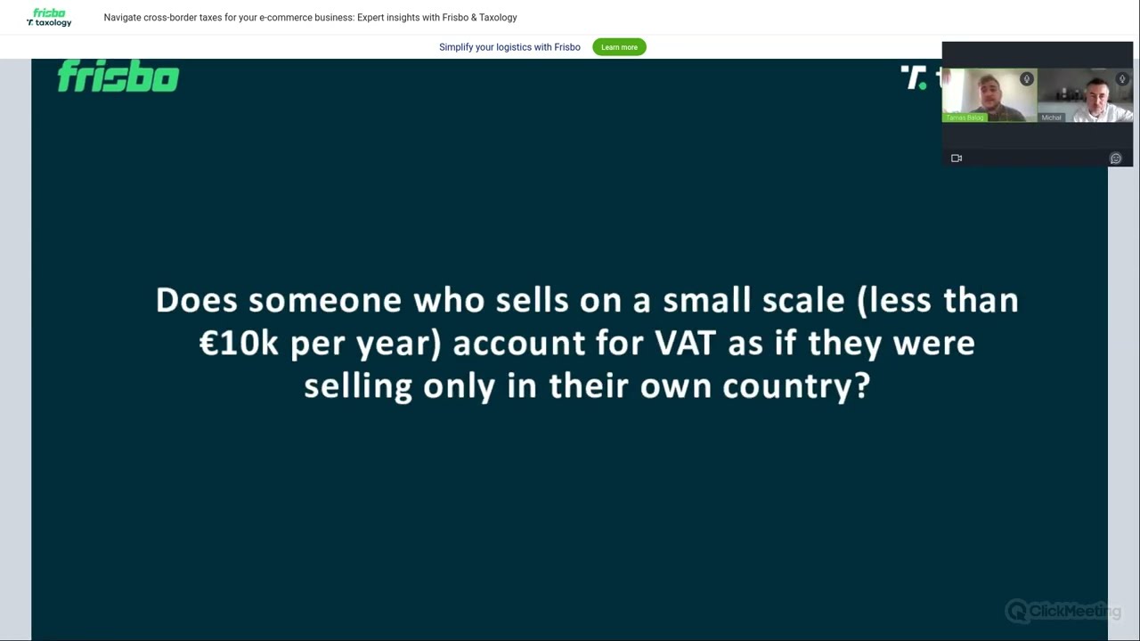 Webinar: Navigate cross-border taxes for your e-commerce business w/ Frisbo & Taxology