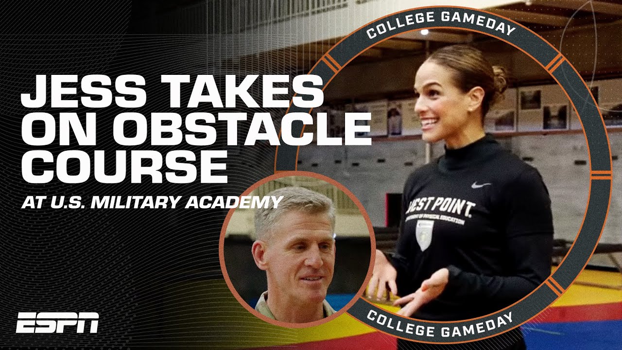 Jess Sims takes on U.S. Military Academy obstacle course  🪖 | College GameDay