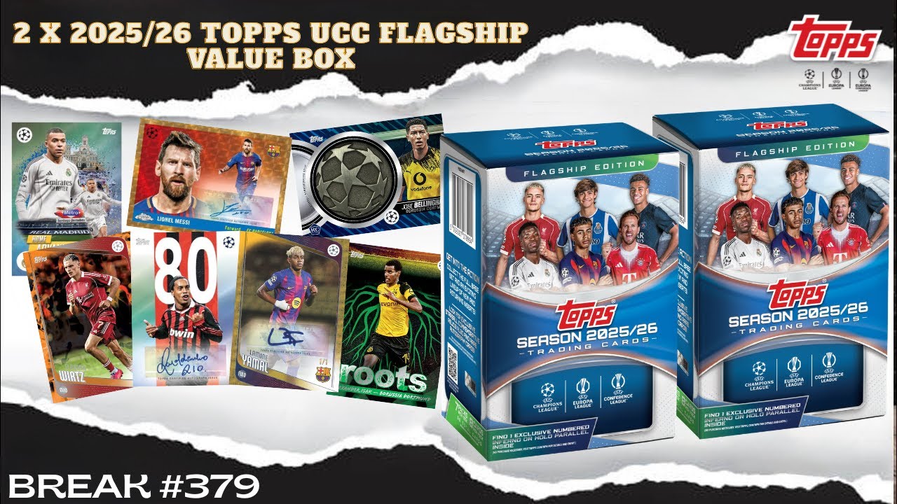 2 x 2025/26 Topps UCC Flagship Value Box