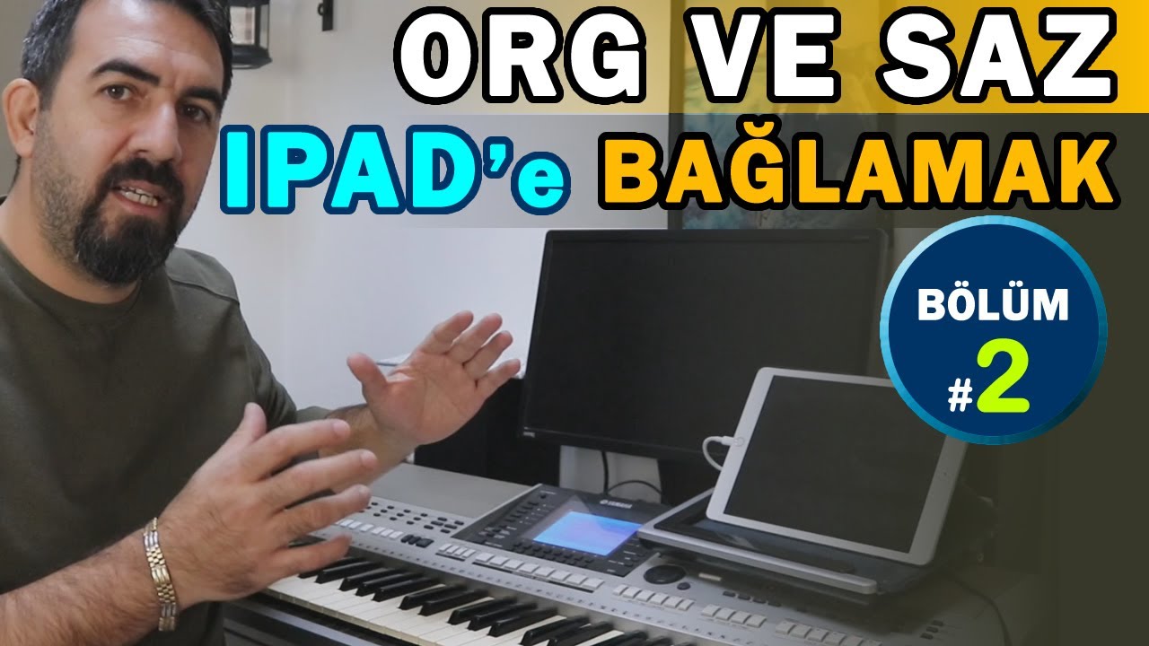 IPAD'e Org bağlamak ve Saz Bağlamak. Sesleri Transpose yapmak. İlk Kayıt ve Beste Yapmak ~253