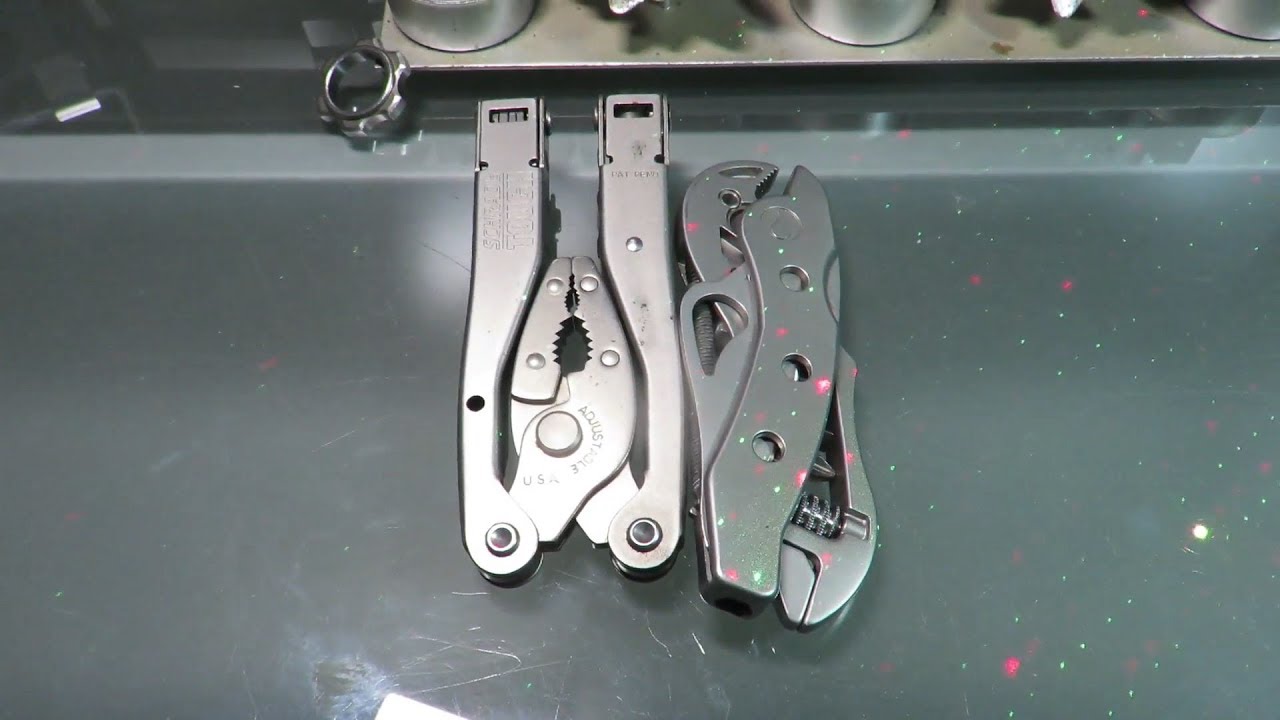 Multi-Tools with Adjustable Pliers Head : Schrade Tough STE5 & Spyderco SpydeRench T01 !