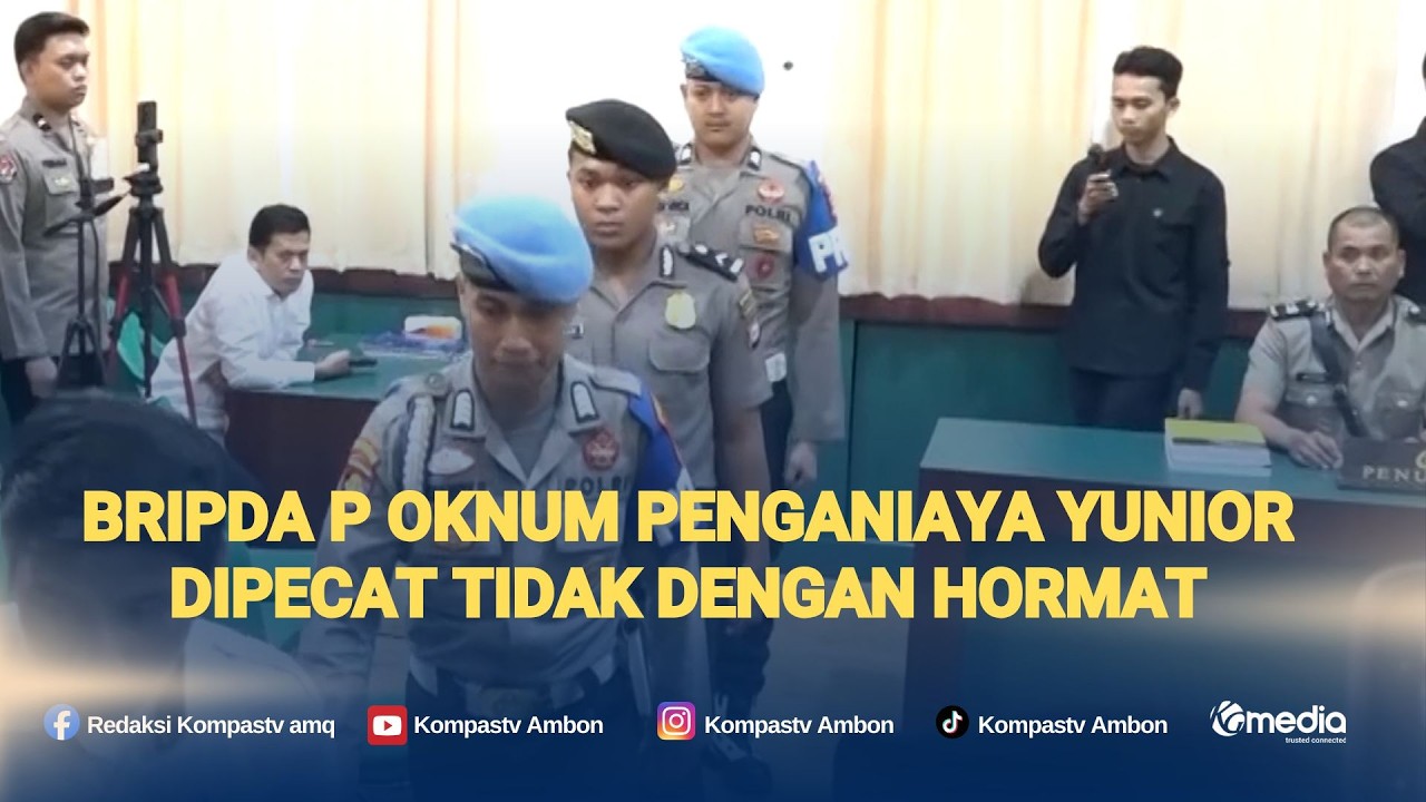 Bripda P Oknum Penganiaya Yunior Dipecat Tidak Dengan Hormat