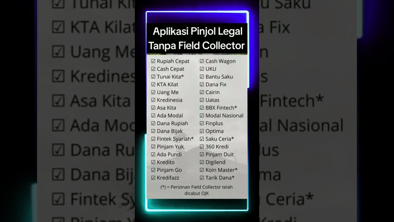 Update Terbaru Daftar Pinjol Legal Tanpa DC Lapangan #gagalbayarpinjol #galbaypinjol