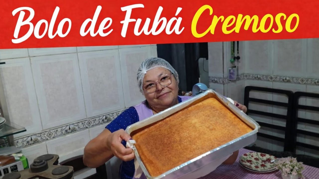 Bolo de fubá cremoso ficou uma delícia 😋 