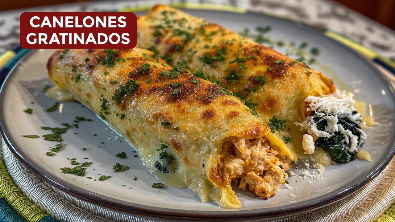 Cómo Hacer Canelones de Pollo y Ricota 🧀 | Gratinados, Jugosos y Fáciles