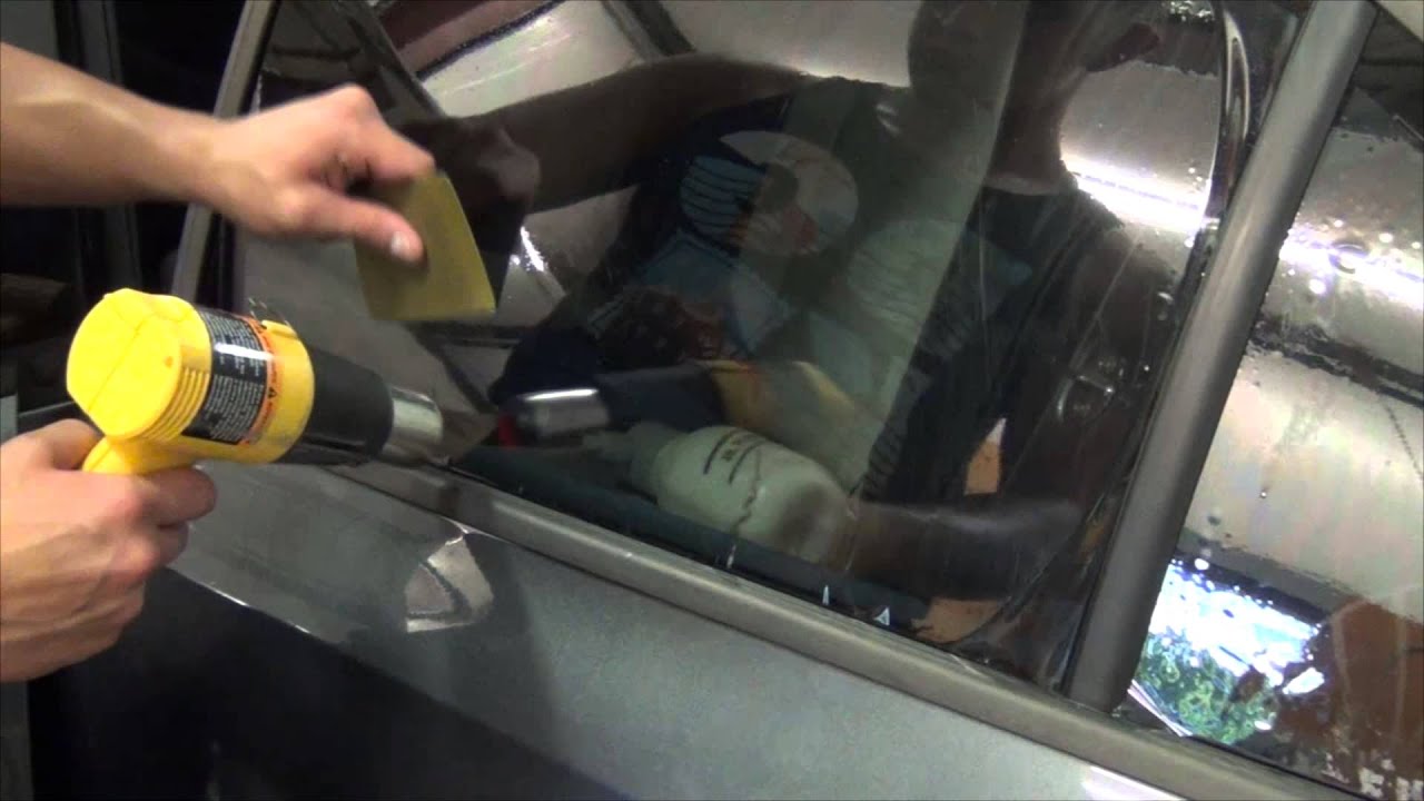 How To Shrink Window Tint On A Roll Down Door Window ( For Beginners )