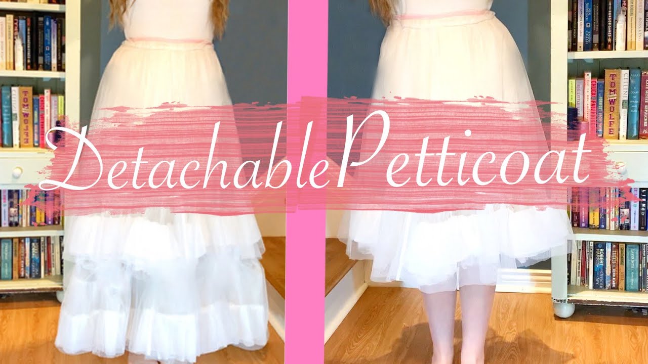 I Made a Detachable Petticoat | Easy  Petticoat | Tiered Underskirt | Using Thrifted Material