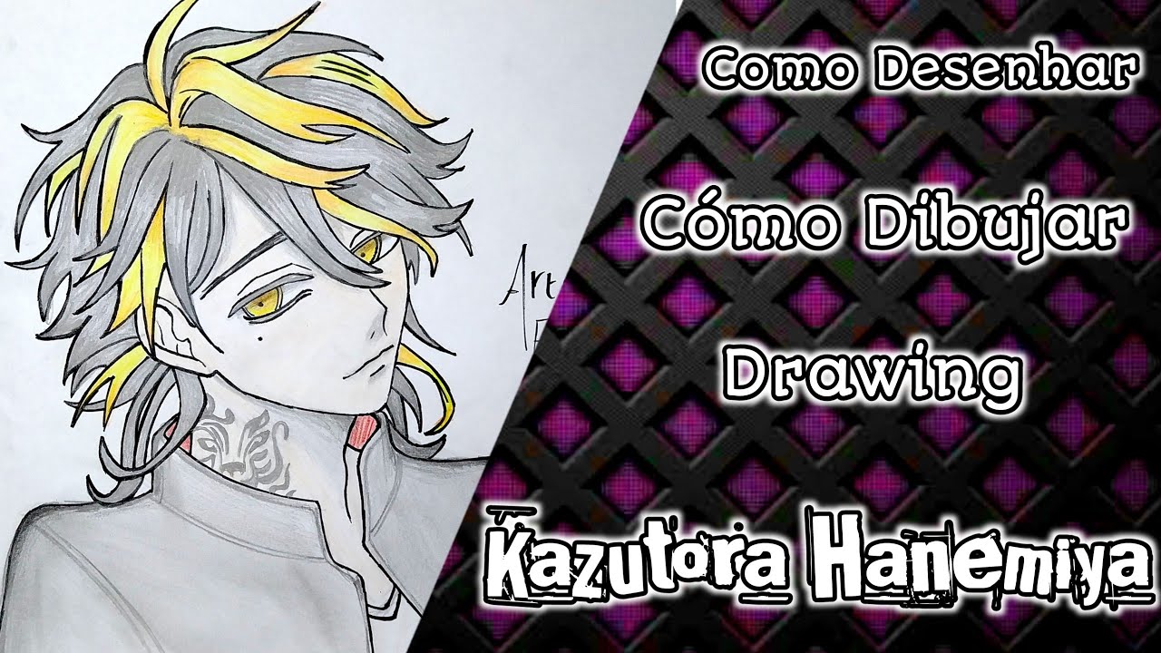 Desenhando Kazutora Hanemiya (Tokyo Revengers). Dibujando Kazutora Hanemiya. Drawing Kazutora.