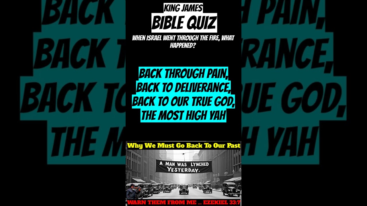 When Israel Went Through the Fire, What Happened? | Bible Quiz Challenge