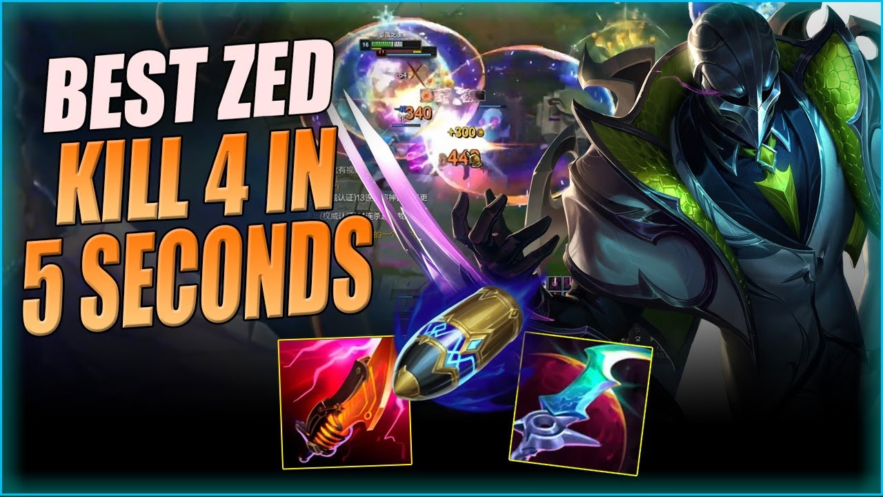 FANREN ZED KILL 4 IN 5 SECONDS ( Zed 1v4 Quadrakill ) | ZED VS SYLAS