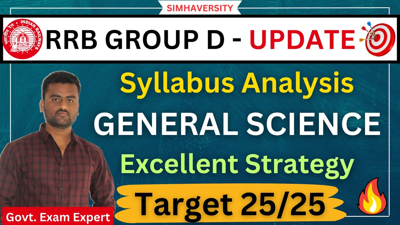 RRB Group D Exam 2025 |🎁General Science Master Plan |🔥Score 25/25 Marks Strategy & Important Topics