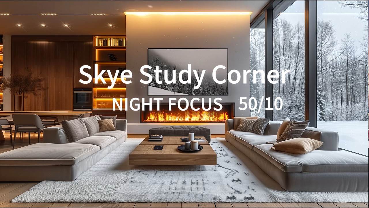 Night Focus Series🚀 3 Hours🚀 | Pomodoro 50/10 | Rain Ambience | With Countdown