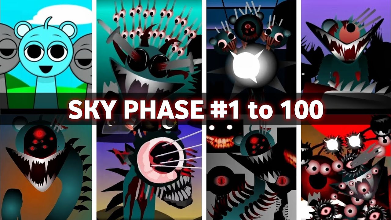 Incredibox - Sprunki phase 1 to 100 SKY in ALL Different Mods