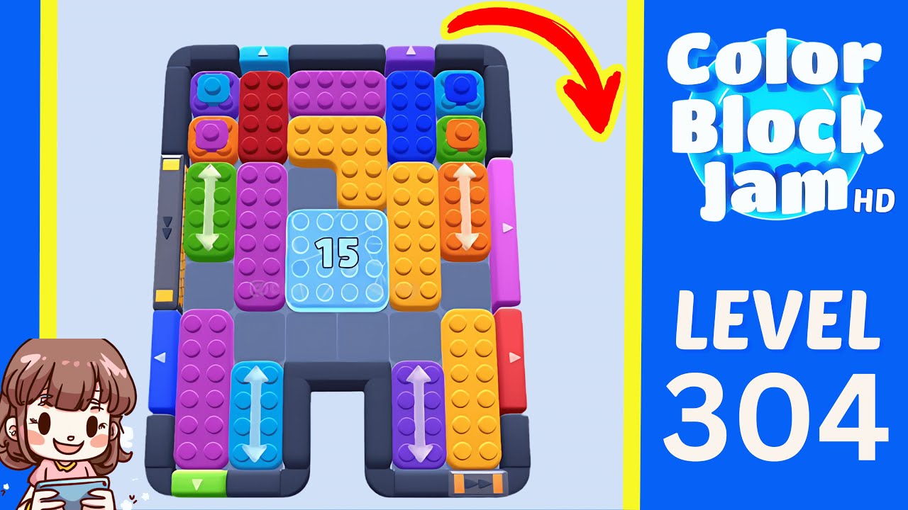 Color Block Jam Level 304 Solution Walkthrough