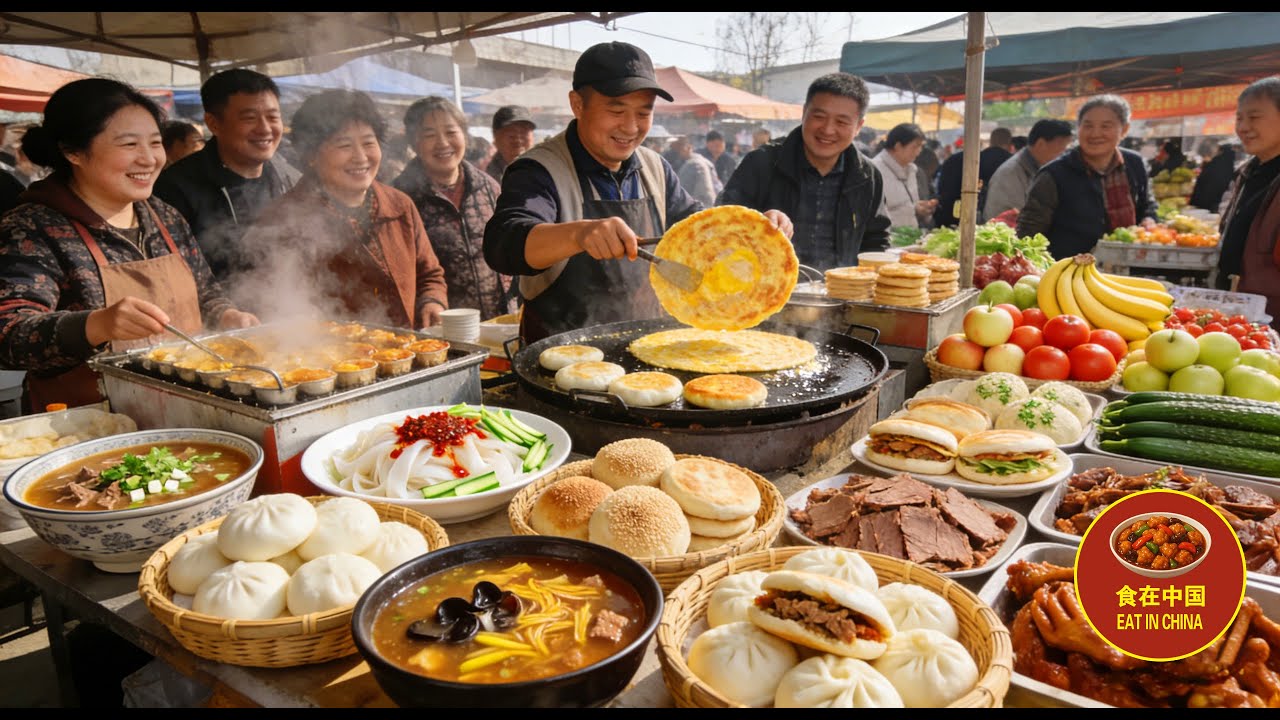 Откройте для себя кулинарные изыски рынка 715 в Сиане, Китай!