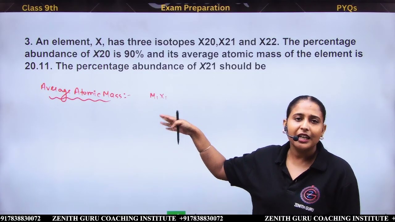 Numerical on Isotopes and concentration | Class 9th | Rapid Revision | Nikki Pandit