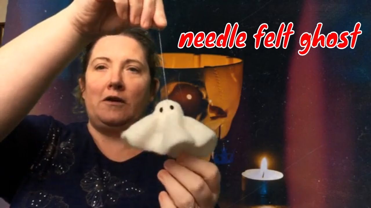 How to make a Simple Needle felt ghost  👻    #Halloween# Craft#