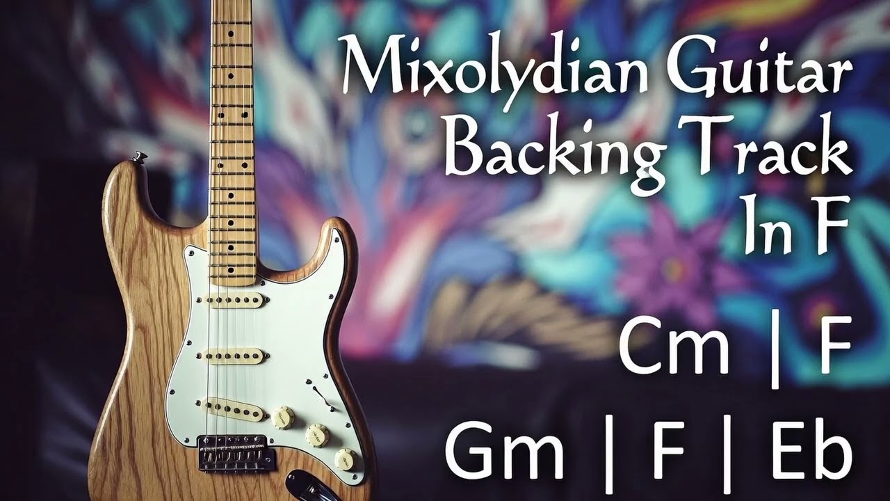F Mixolydian Guitar Backing Track | Smooth Blues Rock Jam | 85 BPM