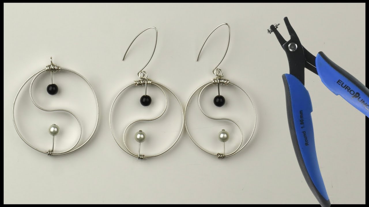 Flat Wire Yin Yang Earrings Tutorial