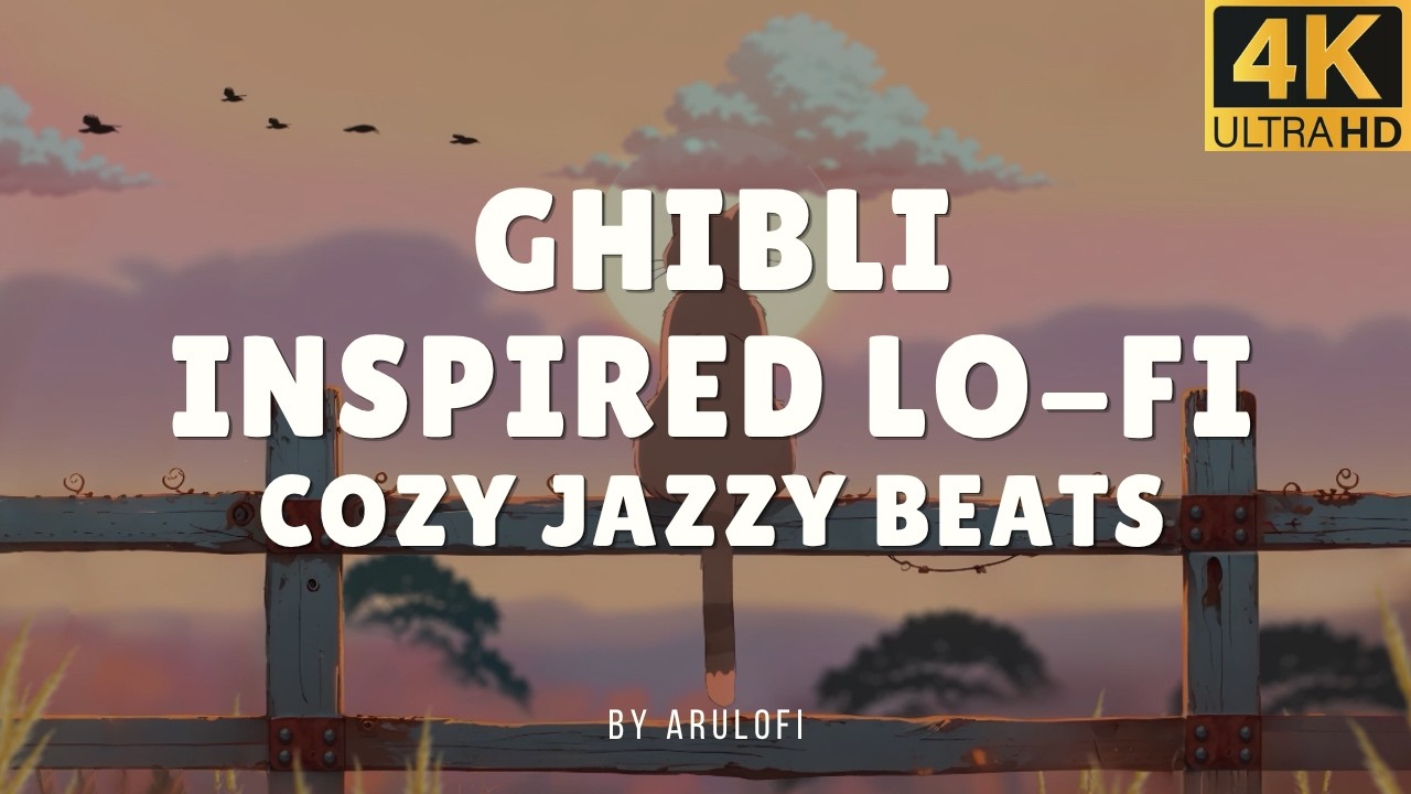2 Hours Ghibli-Inspired Lo-Fi Café ☁️ | Cozy Jazzy Beats to Relax, Study & Escape