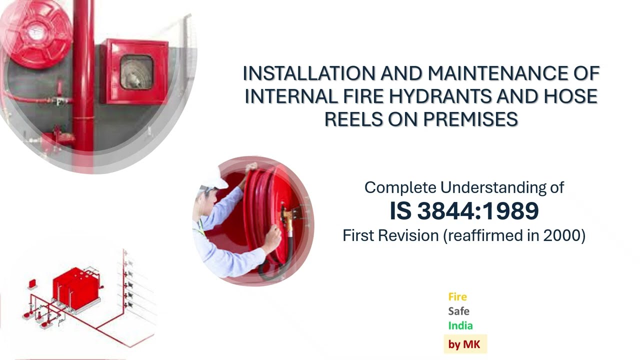 IS 3844: Installation & Maintenance of Internal Fire Hydrants and Hose Reels फायर हाइड्रेंट,होज़ रील