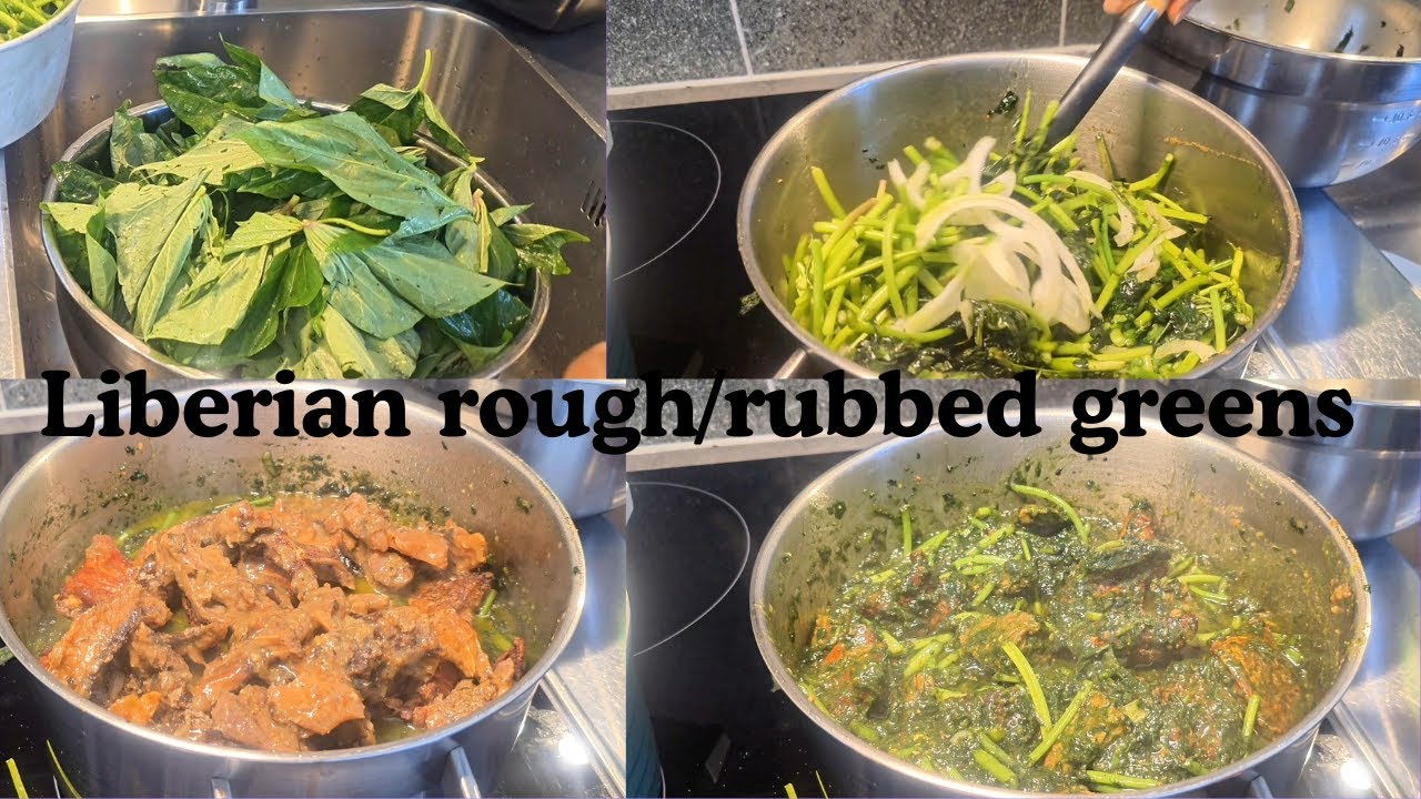 How To Make Liberian Rough/Rubbed Greens (Sweet Potato Leaves)#cookingshorts#recipes