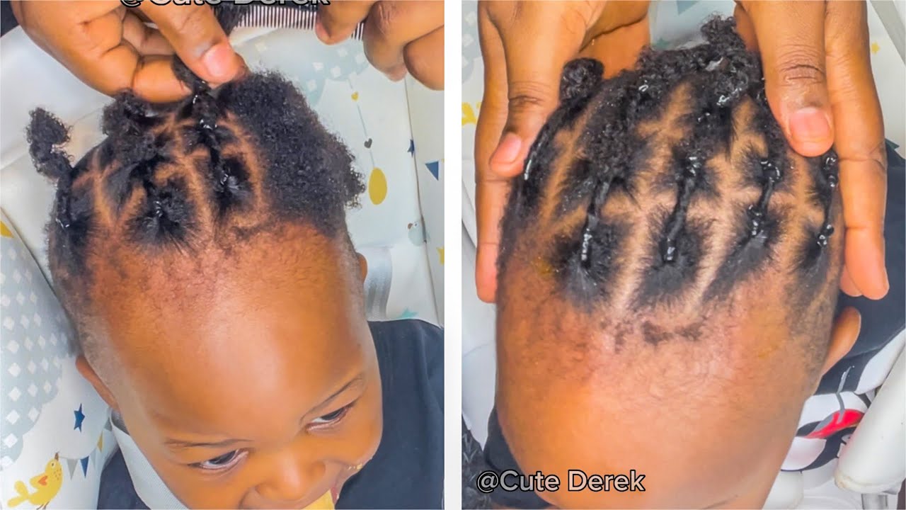 Cute rubber band hairstyles for baby boys