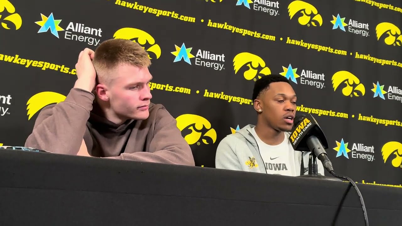 Bennett Stirtz, Cam Manyawu react to Iowa basketball’s loss to Michigan