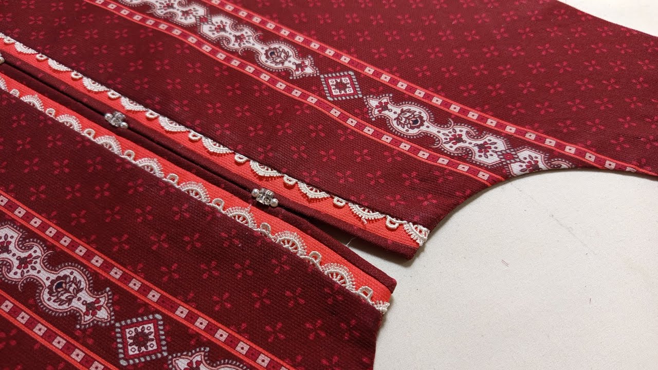 New Brand style Neck design with lace easy cutting stitching #cuttingandstitching #neckdesign 