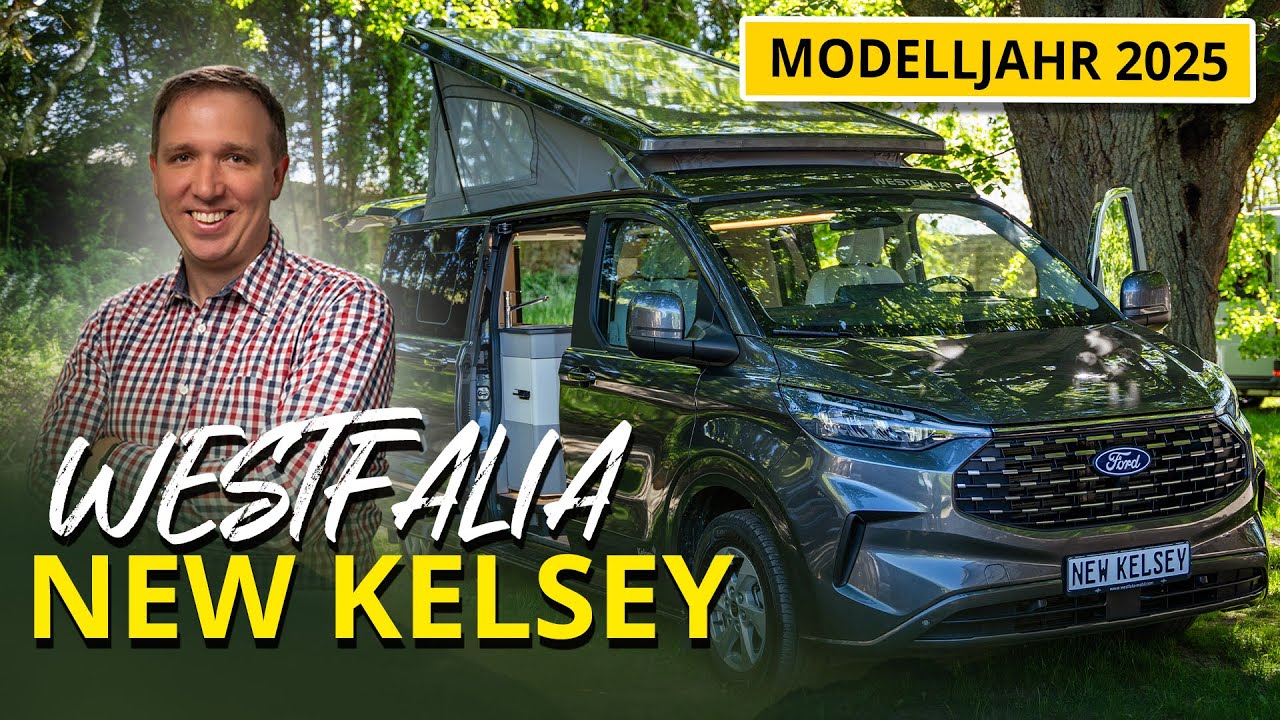 Westfalia New Kelsey 2025: Dusche, Toilette und neues Bett im Ford Transit Custom