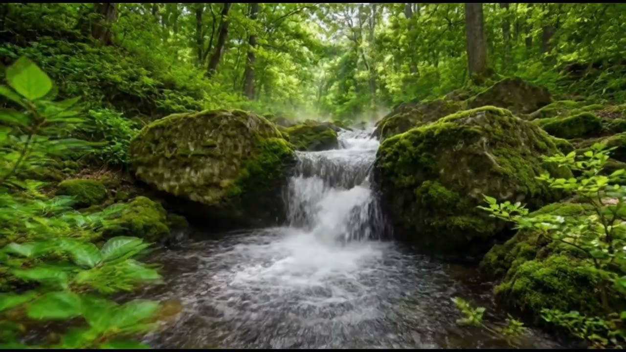 Calm River Stream in the Misty Forest | Deep Relaxation Nature ASMR