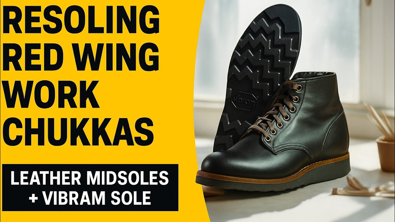 Resoling Red Wing Work Chukkas | Leather Midsoles + Vibram Sole