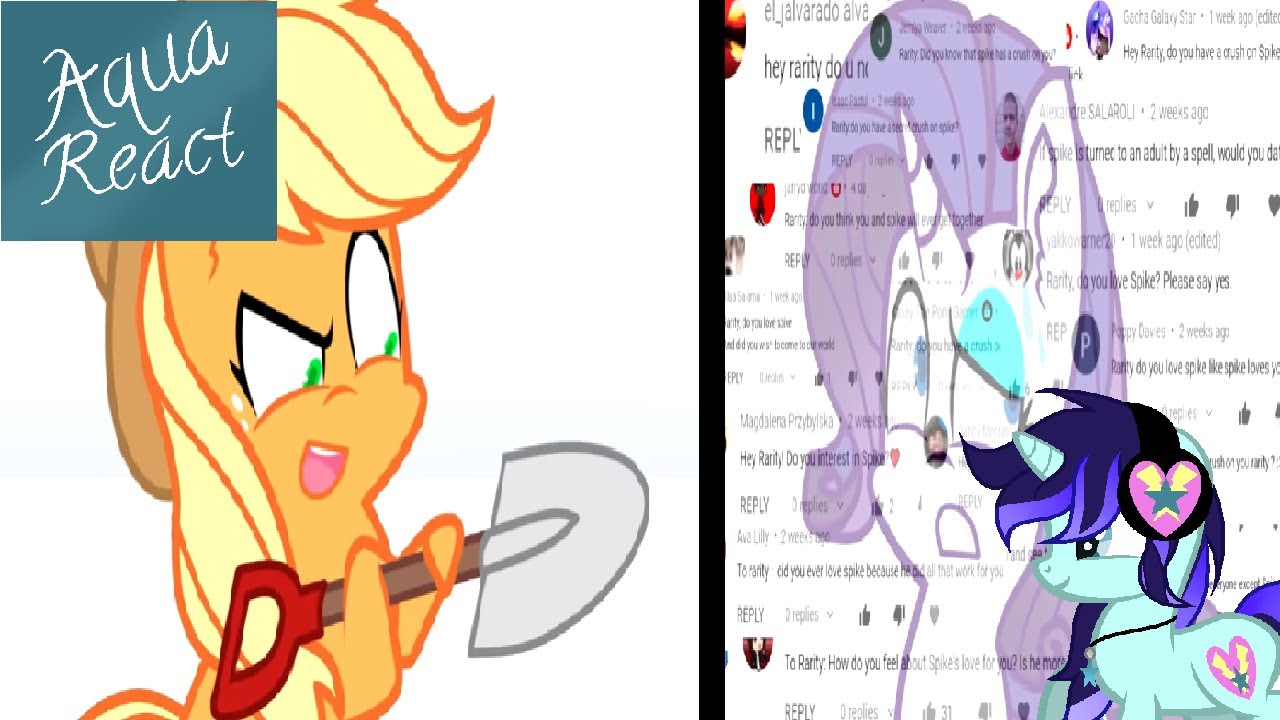 Aqua React's: MLP Animation - Ask Ponies - Rarity & Applejack