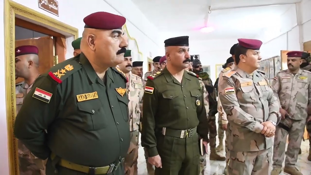 قائد عمليات سومر  الفريق ق خ الركن سعد علي عاتي الحربية يجري جولة تفقدية لواء المغاوير القيادة