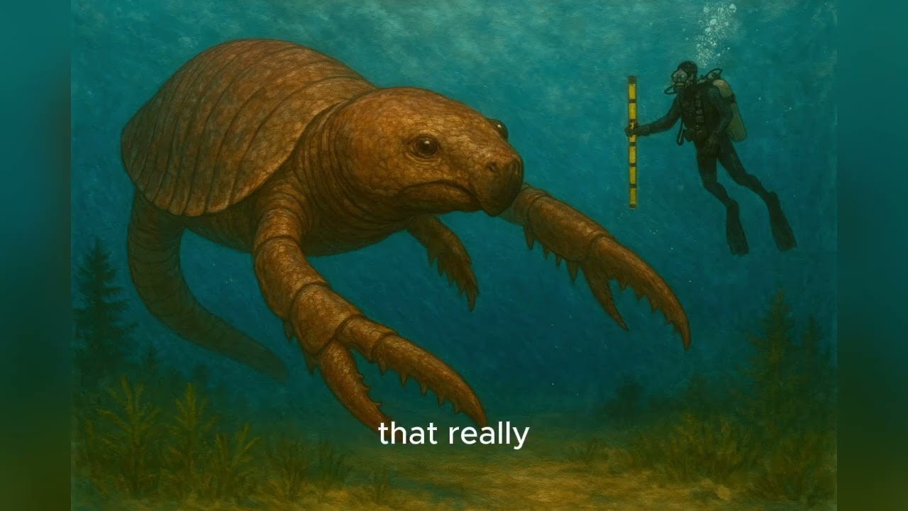 Познакомьтесь с эвриптеридом, более известным как морской скорпион. Одно из вымерших существ в ок...