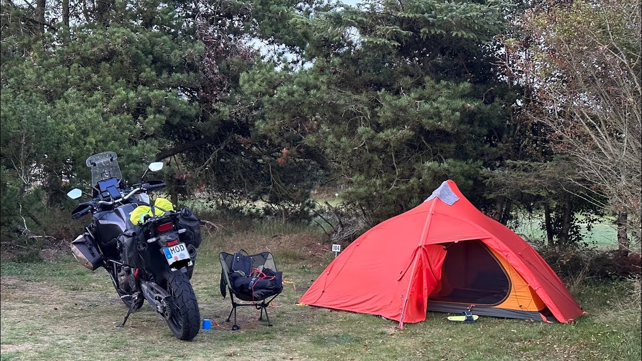 Africa Twin 1100 SD08 -  DCT - Windschild-Bericht aus dem ☺️Ferienlager 🏕️ Blokhus Natur Camping