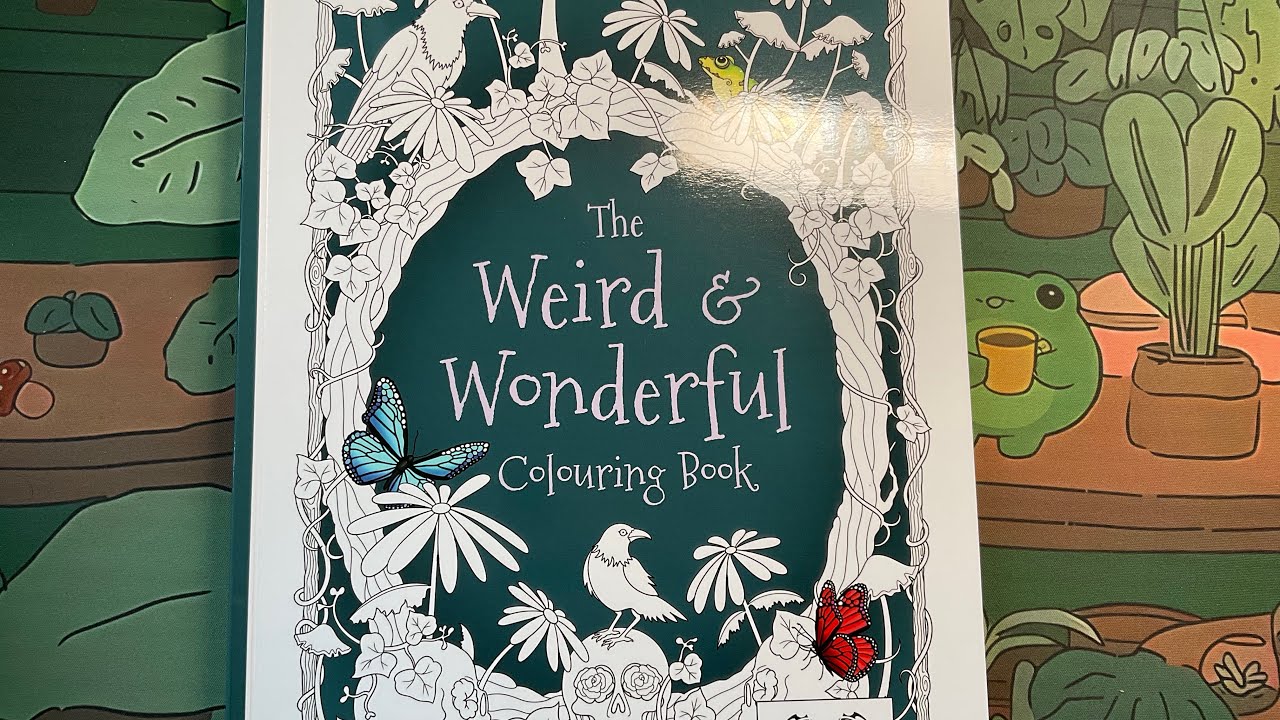 Chatty Flip-through of The weird and wonderful colouring book + completed page! | Adult colouring