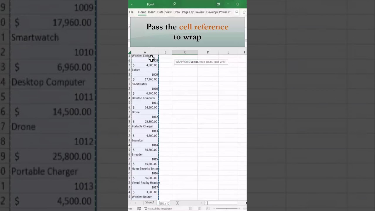 How to Transform Single Column Data into Multiple Rows in Excel