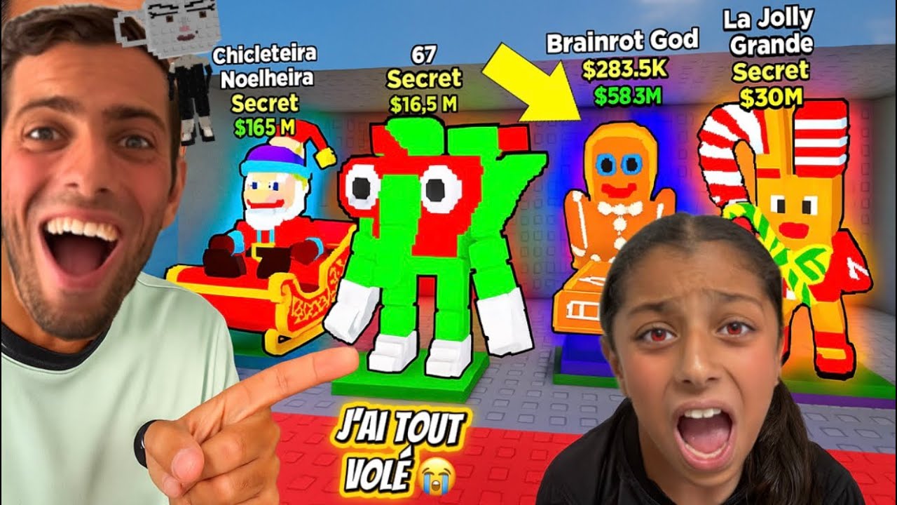J'ai Volé les NOUVEAUX Brainrots de Noël A MYRIAM🎄😱  ! ( Elle veux pleurer ..)