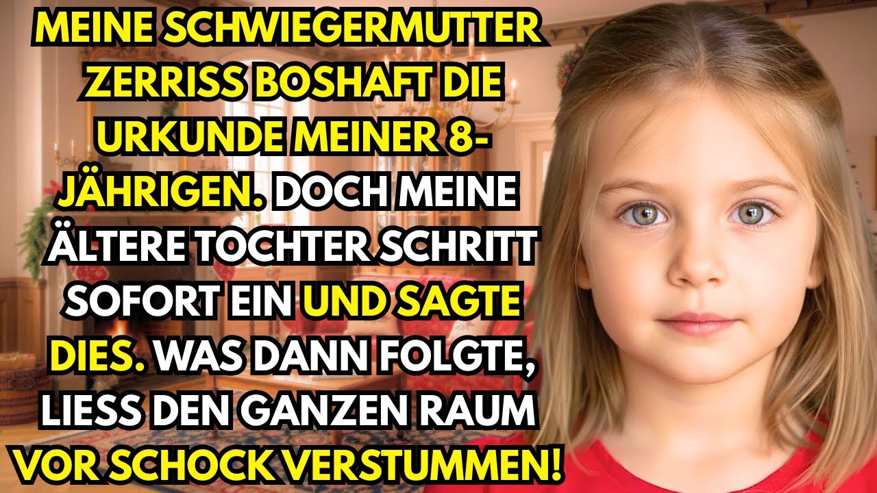 Schwiegermutter zur 8-Jährigen: „Kaufst meine Liebe nicht!“ Sie zerriss ihre Urkunde…