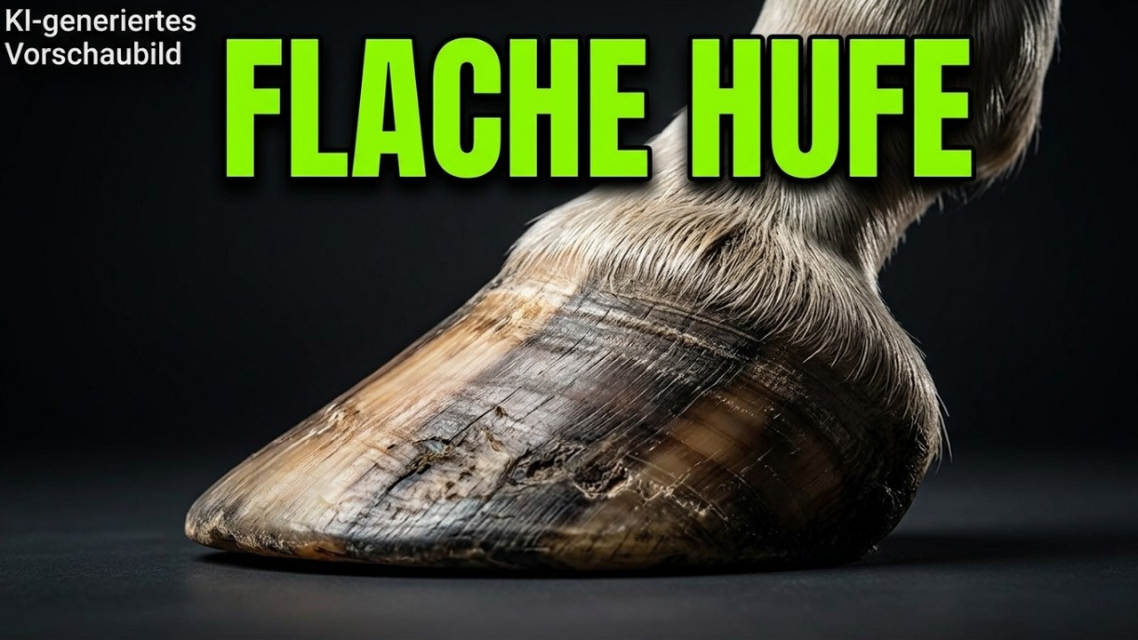 Flache Hufe: Ursachen, Wirkung, Bearbeitung - am Beispiel des linken Vorderhufes